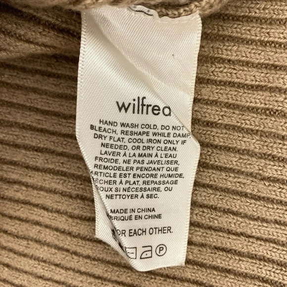 Aritzia Wilfred Rebecca Cropped Turtleneck | Beige | Size L - Picture 4 of 9